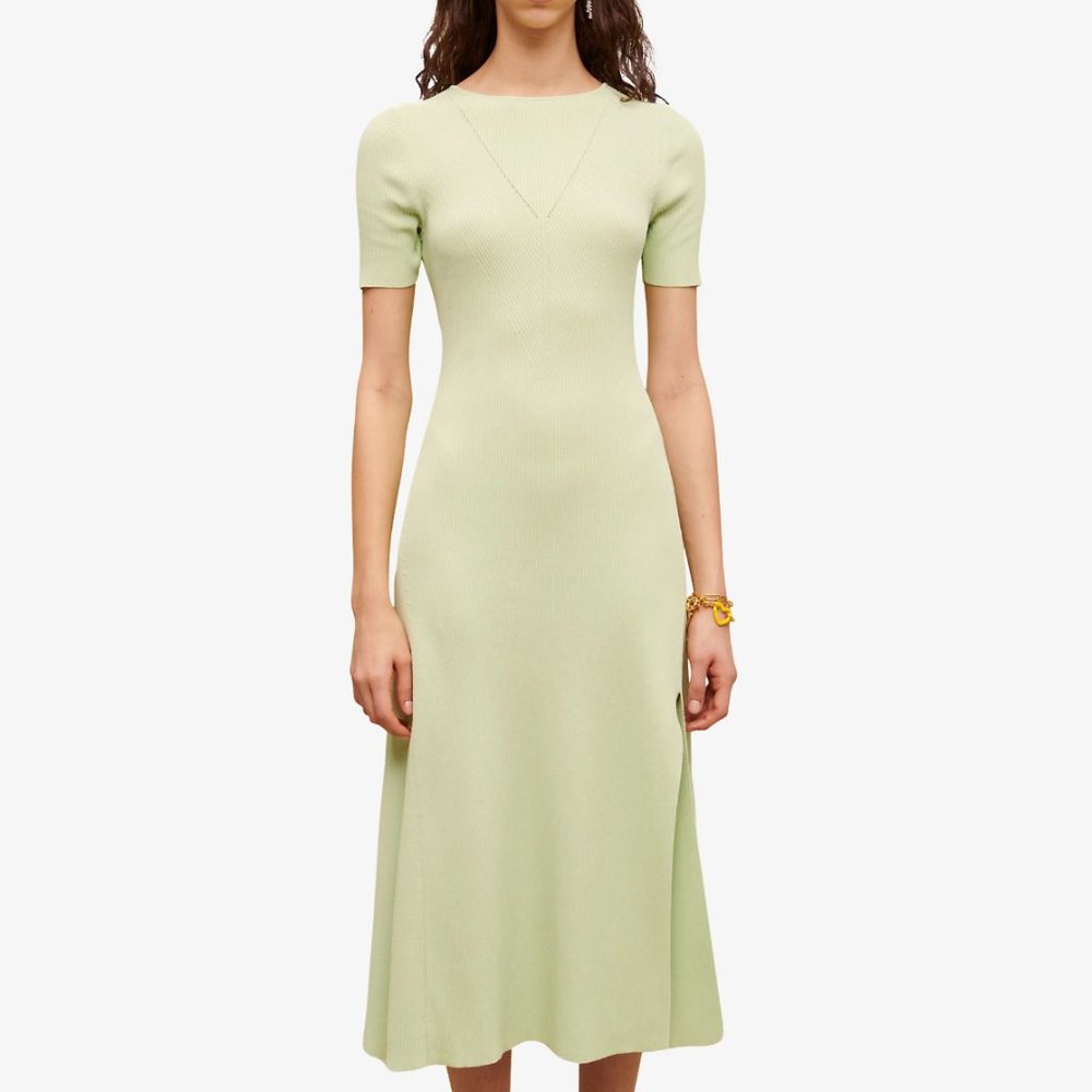 Maje Green Knitted Dress NWT